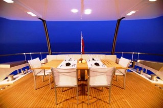 Yacht QUANTUM -  Aft Deck Al Fresco Dining